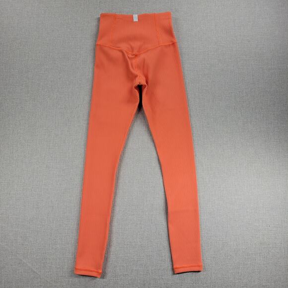 Athleta x Alicia Keys Womens Leggings Size XXS Orange Elation Ribbed Tight NEW - Picture 2 of 15